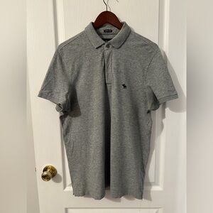 Large slim fit grey Abercrombie&Fitch polo